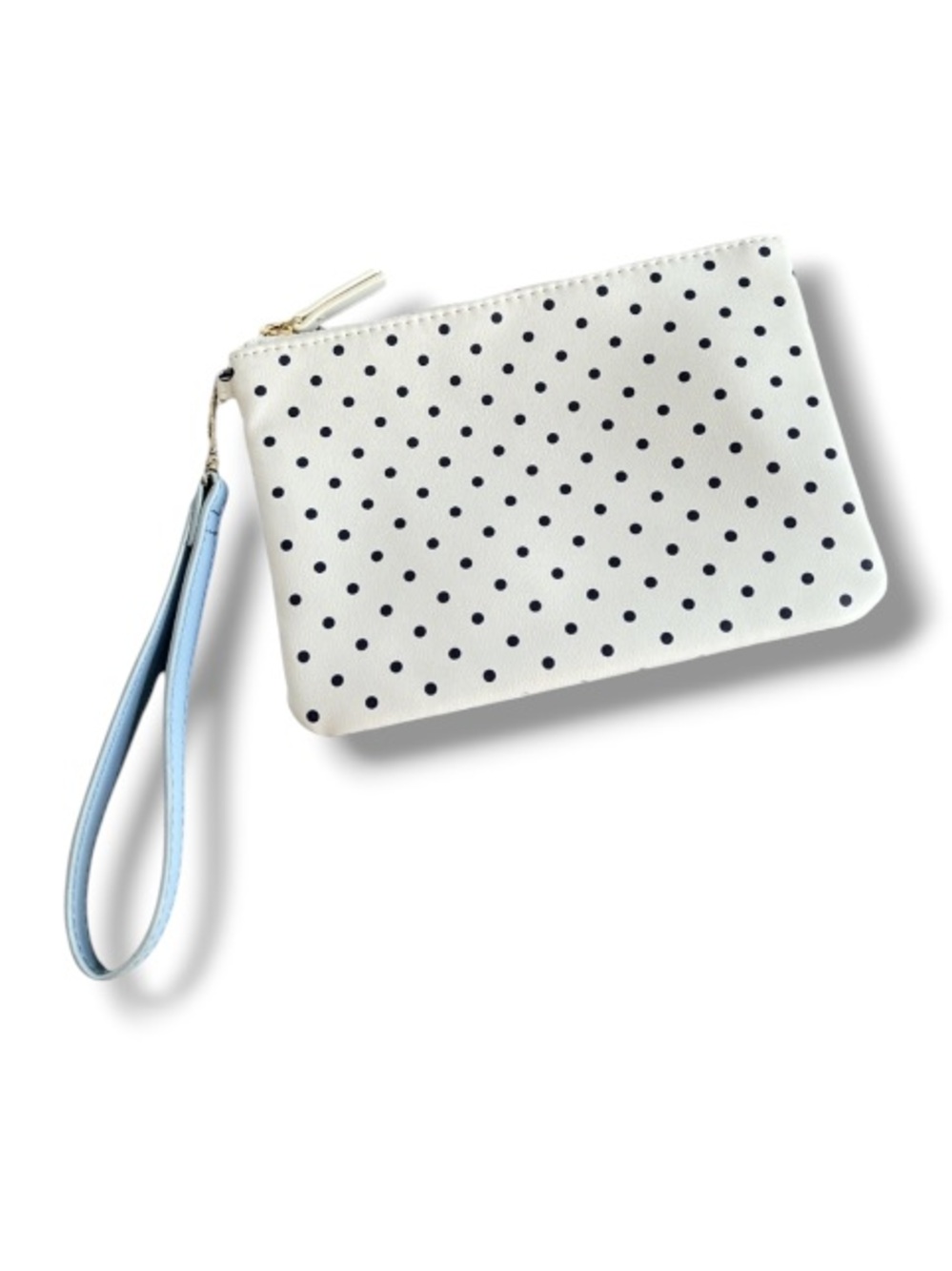 SHEIN Women’s Polka Dot White Black Wristlet Purse Pouch Rockabilly Fashion